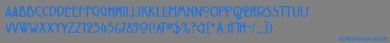 フォントRenniemackintoshitcTtBold – 灰色の背景に青い文字