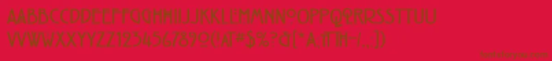 RenniemackintoshitcTtBold Font – Brown Fonts on Red Background
