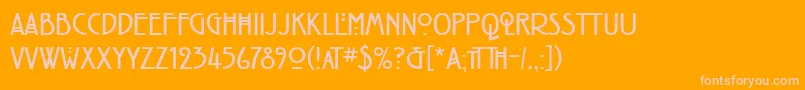 RenniemackintoshitcTtBold Font – Pink Fonts on Orange Background