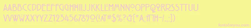 RenniemackintoshitcTtBold Font – Pink Fonts on Yellow Background