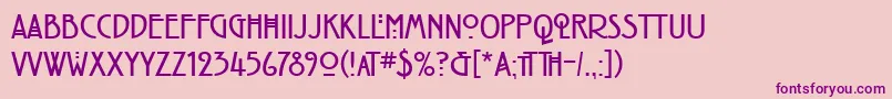 RenniemackintoshitcTtBold Font – Purple Fonts on Pink Background