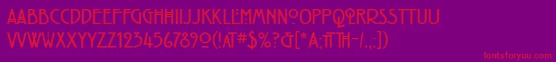 RenniemackintoshitcTtBold Font – Red Fonts on Purple Background