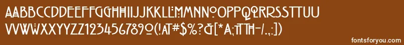 RenniemackintoshitcTtBold Font – White Fonts on Brown Background