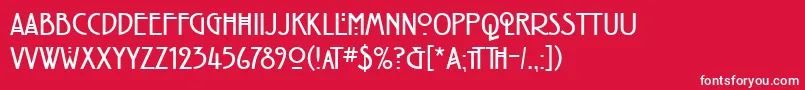 RenniemackintoshitcTtBold Font – White Fonts on Red Background