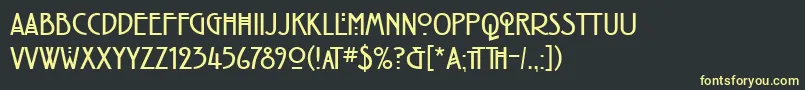 RenniemackintoshitcTtBold Font – Yellow Fonts on Black Background