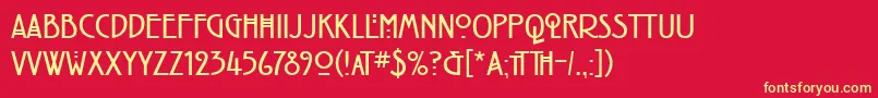 RenniemackintoshitcTtBold Font – Yellow Fonts on Red Background