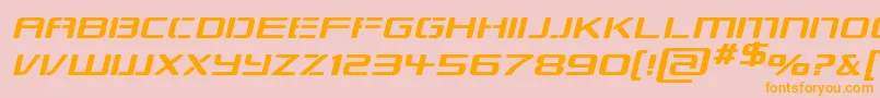 RepublikapsExpItalic Font – Orange Fonts on Pink Background