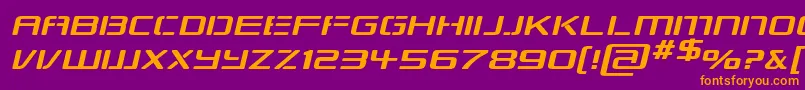 RepublikapsExpItalic Font – Orange Fonts on Purple Background