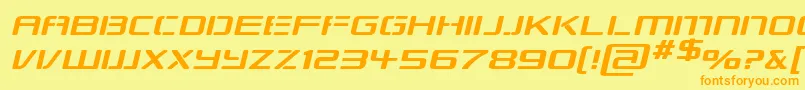 RepublikapsExpItalic Font – Orange Fonts on Yellow Background