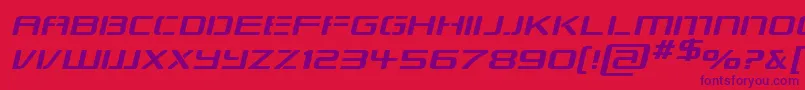 RepublikapsExpItalic Font – Purple Fonts on Red Background