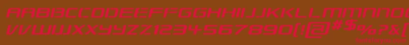 RepublikapsExpItalic Font – Red Fonts on Brown Background