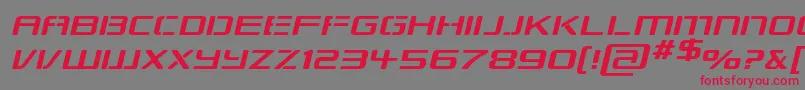 RepublikapsExpItalic Font – Red Fonts on Gray Background
