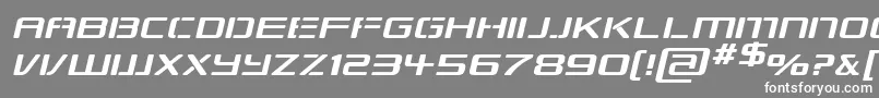 RepublikapsExpItalic Font – White Fonts on Gray Background