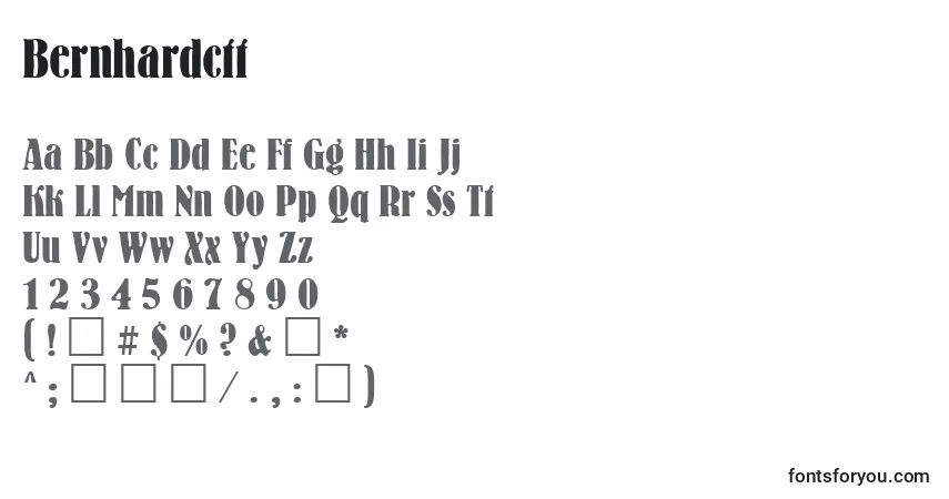 Fuente Bernhardctt - alfabeto, números, caracteres especiales