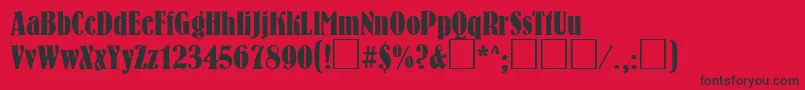 Bernhardctt Font – Black Fonts on Red Background