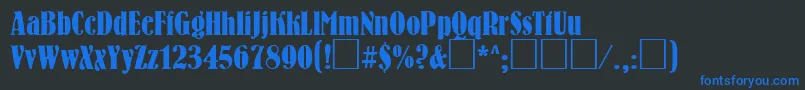 Bernhardctt Font – Blue Fonts on Black Background