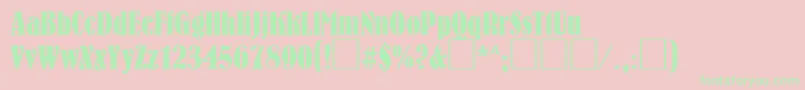 Bernhardctt Font – Green Fonts on Pink Background