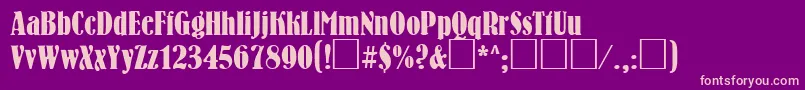 Fonte Bernhardctt – fontes rosa em um fundo violeta