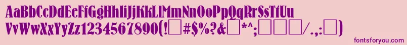 Fonte Bernhardctt – fontes roxas em um fundo rosa