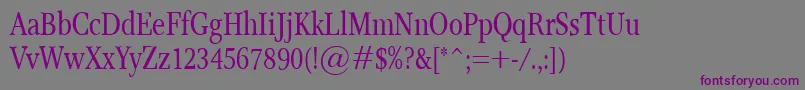 Шрифт ResPublicaCond – фиолетовые шрифты на сером фоне