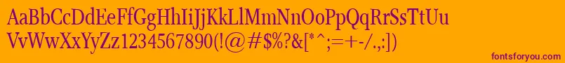 ResPublicaCond Font – Purple Fonts on Orange Background