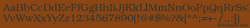 Bookmangtt-Schriftart – Schwarze Schriften auf braunem Hintergrund