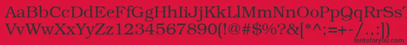Bookmangtt Font – Black Fonts on Red Background
