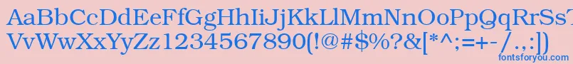 fuente Bookmangtt – Fuentes Azules Sobre Fondo Rosa
