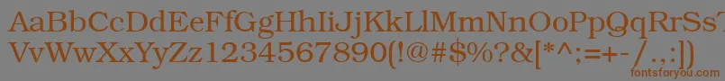 Шрифт Bookmangtt – коричневые шрифты на сером фоне