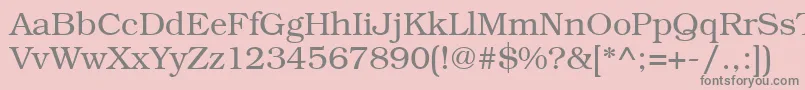フォントBookmangtt – ピンクの背景に灰色の文字