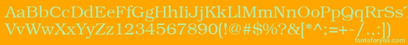 Шрифт Bookmangtt – зелёные шрифты на оранжевом фоне