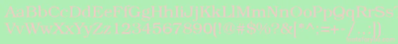 Bookmangtt Font – Pink Fonts on Green Background