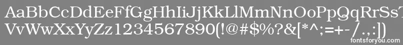 Bookmangtt Font – White Fonts on Gray Background
