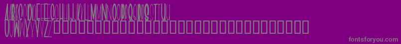 フォントGeeves – 紫の背景に灰色の文字