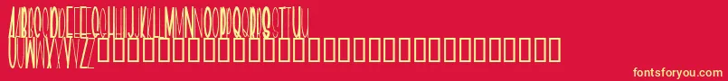 Geeves Font – Yellow Fonts on Red Background