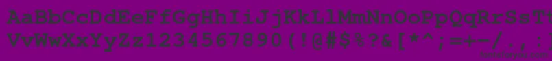 Шрифт TexgyrecursorBold – чёрные шрифты на фиолетовом фоне