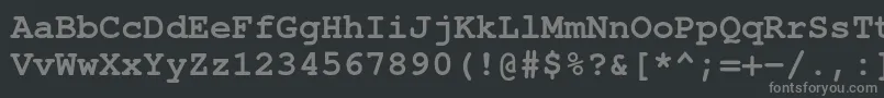 フォントTexgyrecursorBold – 黒い背景に灰色の文字