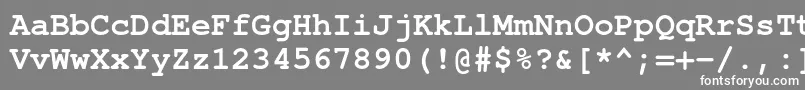 フォントTexgyrecursorBold – 灰色の背景に白い文字