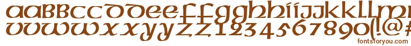 Megenc-fontti – ruskeat fontit valkoisella taustalla