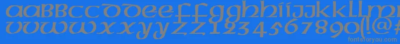 Megenc Font – Gray Fonts on Blue Background