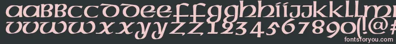 Megenc Font – Pink Fonts on Black Background