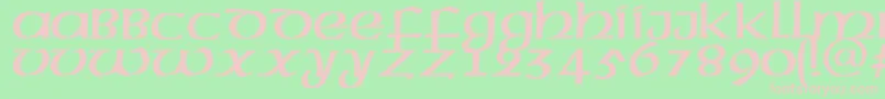 Megenc Font – Pink Fonts on Green Background