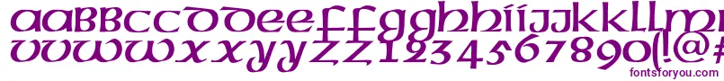 Megenc Font – Purple Fonts on White Background