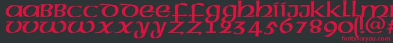 Megenc Font – Red Fonts on Black Background