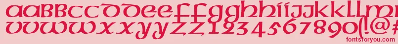 Megenc Font – Red Fonts on Pink Background