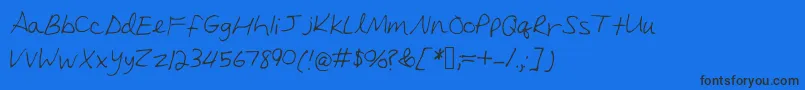 Claimthesky Font – Black Fonts on Blue Background