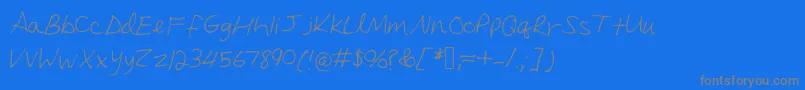 Claimthesky-Schriftart – Graue Schriften auf blauem Hintergrund