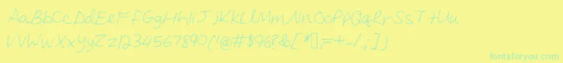 Claimthesky Font – Green Fonts on Yellow Background