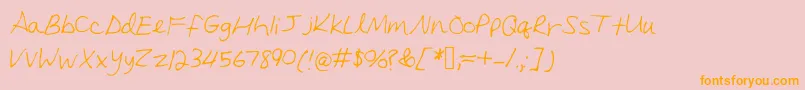 Claimthesky Font – Orange Fonts on Pink Background