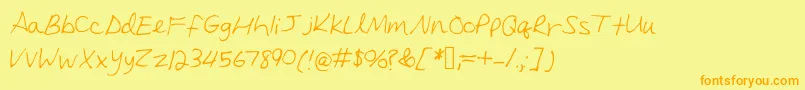 Claimthesky Font – Orange Fonts on Yellow Background